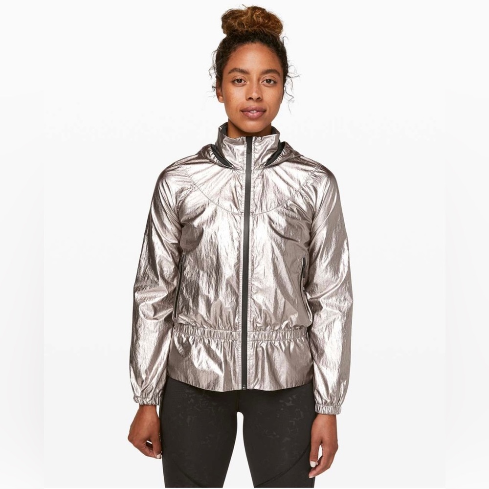 Lululemon X Barry's Bootcamp Stronger As One Metallic Cinched Waist Jacket